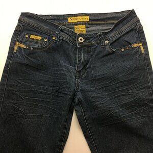 Sisly Skinny Juniors Jeans with Designed Pockets, Blue, Size:7